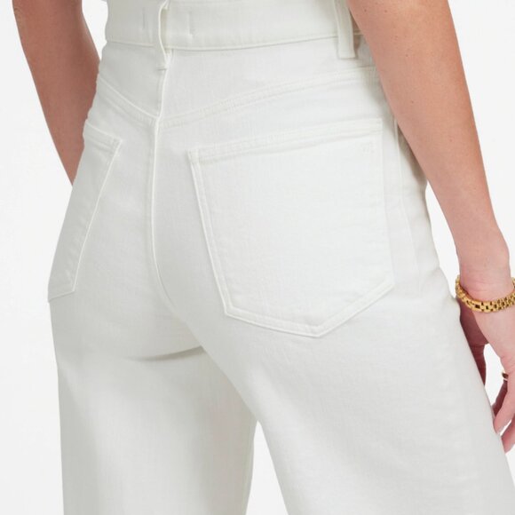 *NEW WITH TAG* Madewell Flared Wide-Leg Crop White Jeans Size 26 *NEW* - Picture 5 of 6